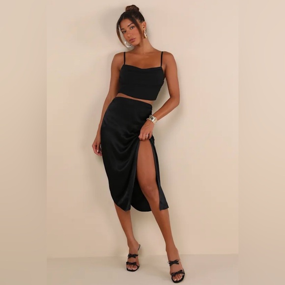 Lulus Forever Feeling Flirty Black Mesh Sleeveless Bustier Top - Picture 3 of 8